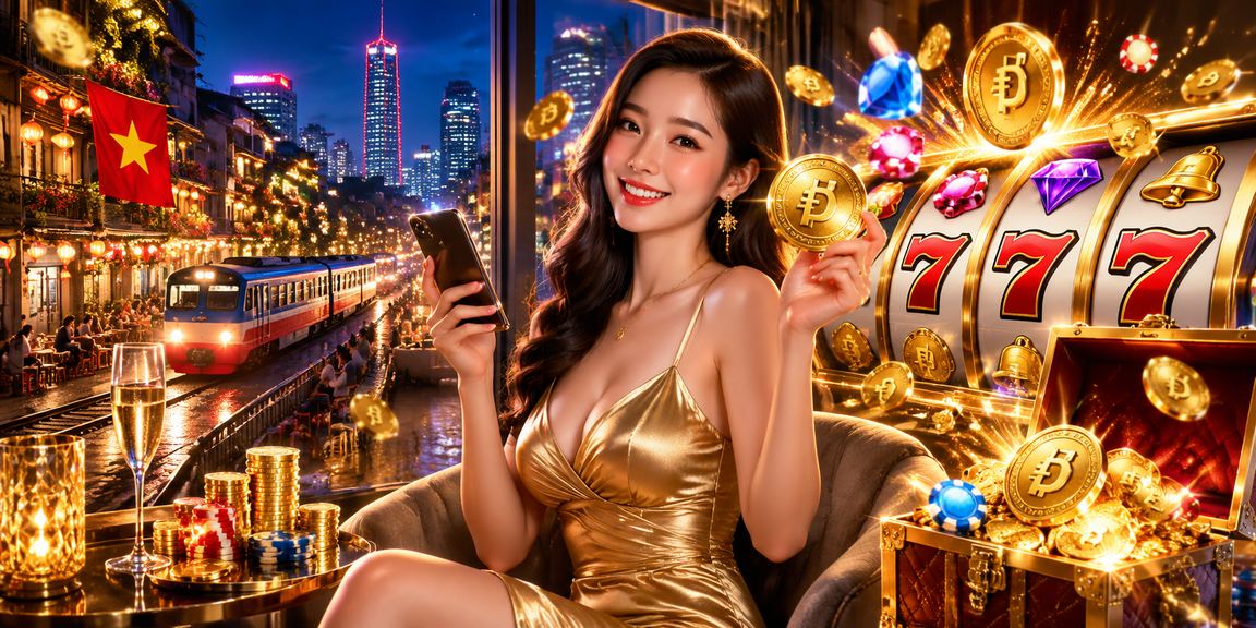 Người chơi tại Hà Nội trải nghiệm slot game trực tuyến trên điện thoại về đêm