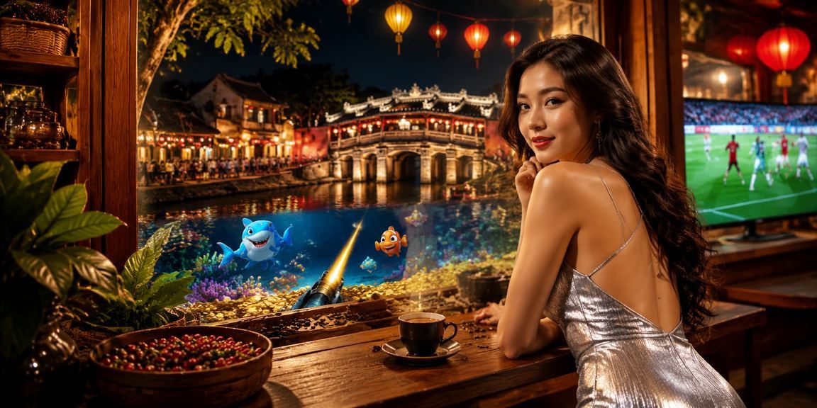Người chơi kiểm tra khuyến mãi xst7 tại quán cà phê phố cổ Hội An